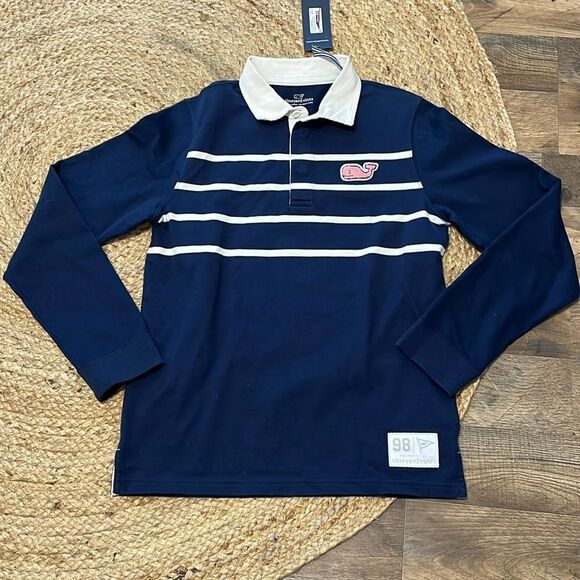 Vineyard Vines Other - Vineyard Vines Kids' Stripe Long Sleeve
Organic Cotton Rugby Polo size L (16)